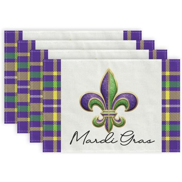mardi gras table mats